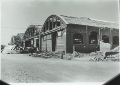 Una immagine delle Officine Meccaniche Reggiane dopo il bombardamento Alleato