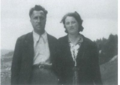 Zeffirino Trivellin con la moglie