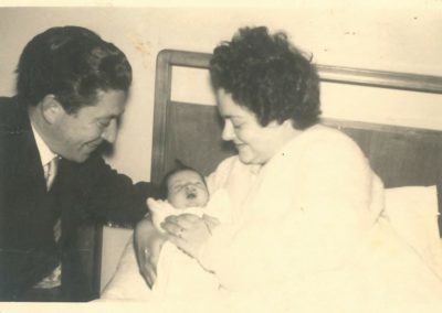 Sergio Menin, Clara e il figlio Marco, Verona 1955